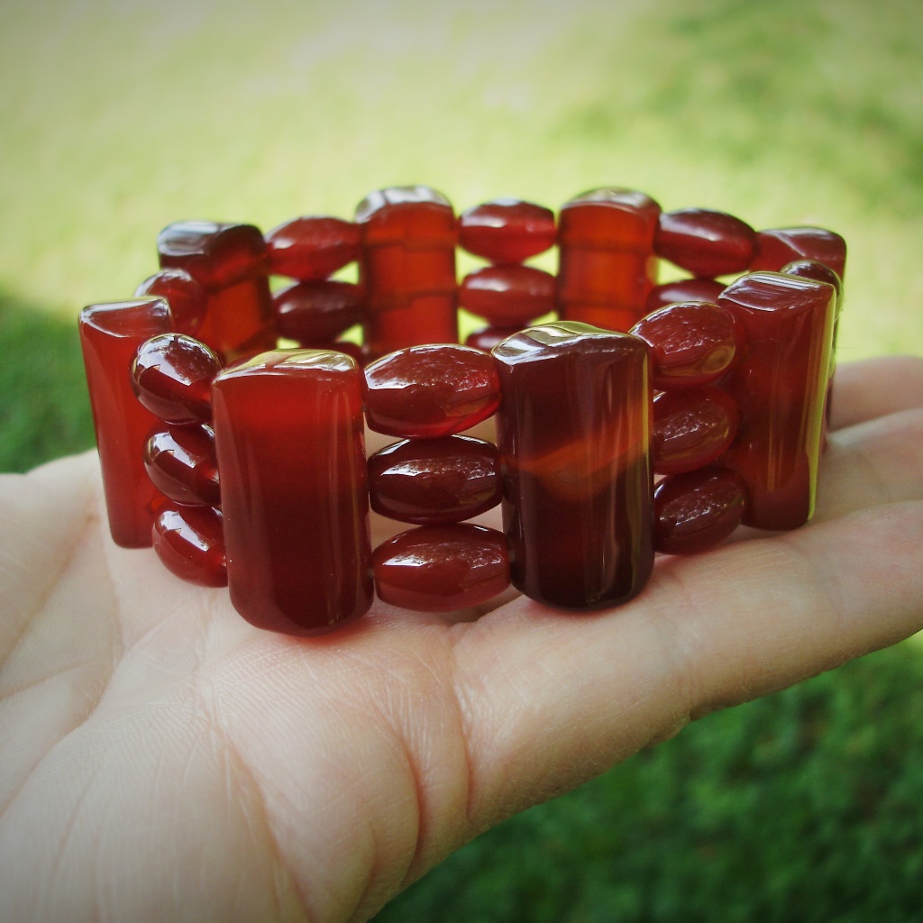 Carnelian Bracelet 9 Inches In Diameter